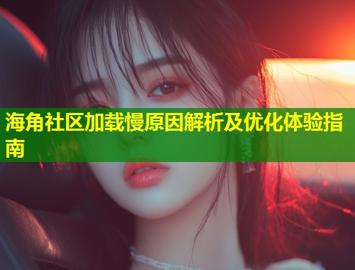 海角社区加载慢原因解析及优化体验指南